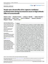 Steady-state chemoreflex drive captures ventilatory acclimatization during incremental ascent to high altitude: effect of acetazolamide