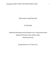 Media's Impact on Campus Rape Culture