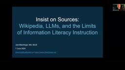 Insist on sources: Wikipedia, LLMs, and the limits of information literacy instruction
