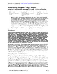 From Digital Natives to Digital Literacy: Anchoring Digital Practices through Learning Design