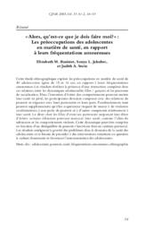 “Like, what am I supposed to do?” Adolescent Girls’ Health Concerns in their Dating Relationships