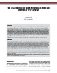 The strategic role of social networks in academic leadership development