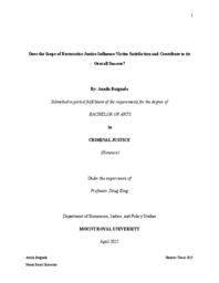 Does the scope of restorative justice influence victim satisfaction and contribute to its overall success?