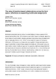 The value of practice-based collaborations across the third space: reflections on supporting multimodal assignments