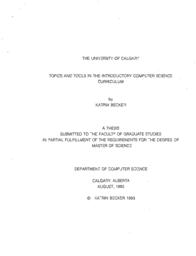 Topics and tools in the introductory computer science curriculum