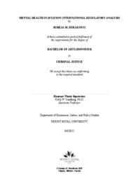 Mental health in aviation: international regulatory analysis