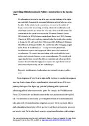 Unravelling misinformation in politics: introduction to the special issue