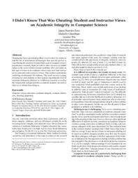 I didn't know that was cheating: student and instructor views on academic integrity in computer science